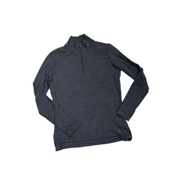 Smartwool Pullover Sweater Quarter Zip Base Layer Gray Women's Size XL - Picture 1 of 6